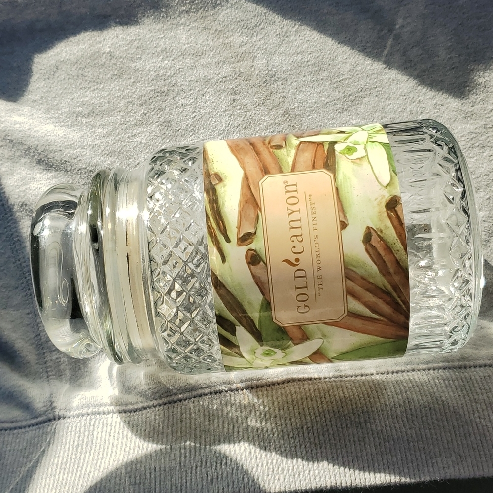 Gold Canyon Cinnamon Vanilla Candle Jar 26 oz Container